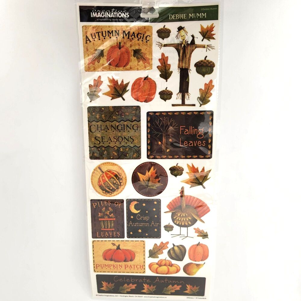 Debbie Mum Harvest Autumn Scrapbooking Sticker Sheet by Creative Imaginations